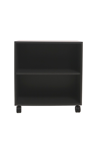 Fumac Jive reol i antracit med 2 rum, set forfra.