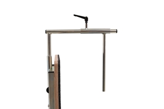 Detalje af EM1 Bordvogn med ryg og pladeholder fra Easy-Mover.