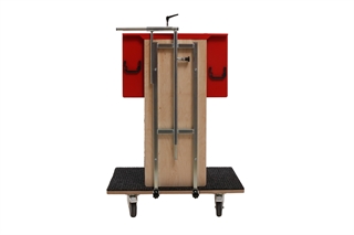 Billede af EMT1 tilbehørssæt på EM1 Bordvogn med ryg og pladeholder fra Easy-Mover.