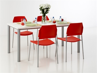 Miljø billede af stellet med runde ben.