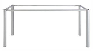 Complement stel med runde ben i sølvgrå.