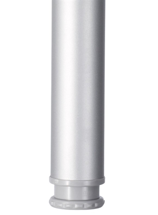 Complement stel med runde ben i sølvgrå.