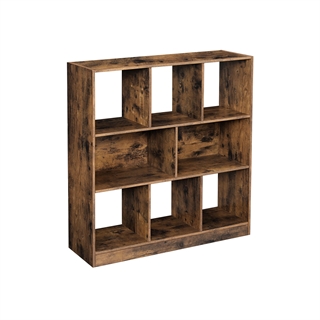 Vasagle - Bogreol 97,5x30x100 (Mørkebrun) "SPAR 10%"