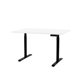 EP 5200 3-ledet hævesænkebord 80x120 i hvid/sort fra FTI.