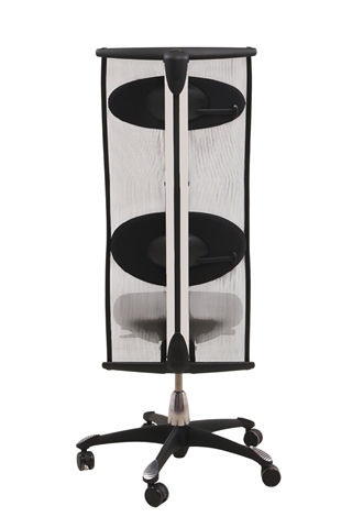 Håg H09 kontorstol i sort med meshryg, set bagfra.