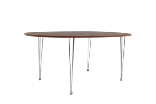 Ellipse bord i sort set forfra i en skrå vinkel.