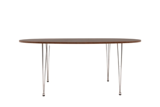 Ellipse bord i sort set forfra.