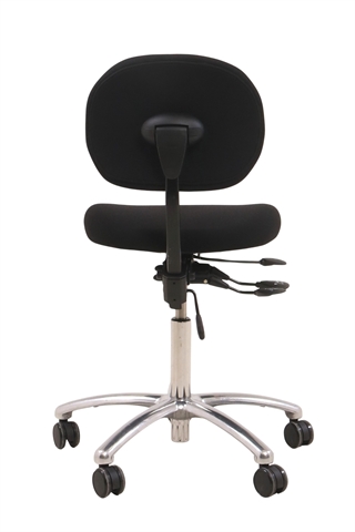 Vela kontorstol i sort set bagfra.