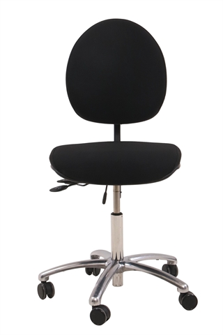 Vela kontorstol i sort set forfra.