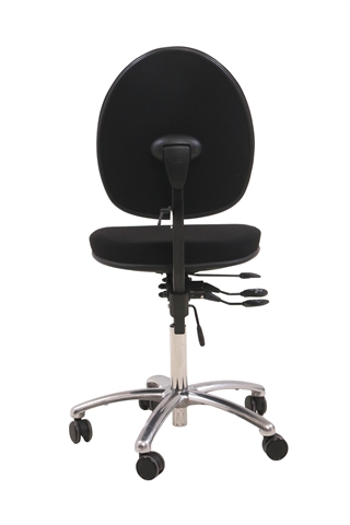 Vela kontorstol i sort set bagfra.