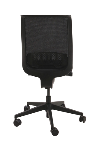 Steelcase kontorstol i sort set bagfra.