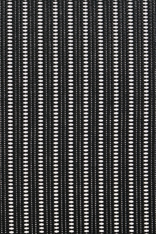 Meshen i sort med petroleums striber set tæt på.