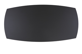 Fumac mødebord i  sort linoleum set oppefra.