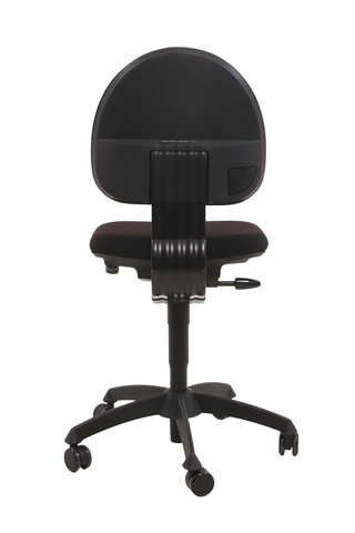 Labofa kontorstol i sort set bagfra.