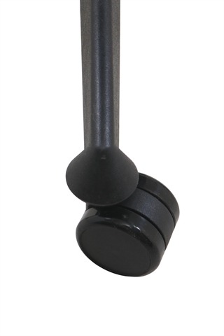 Fodkrydset i sort set tæt på.