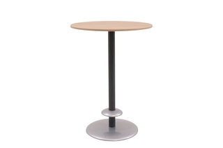 Duba cafe højbord i urban eg med antracit søjle og sølvgrå fod.