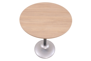 Duba cafe højbord i urban eg med antracit søjle og sølvgrå fod.