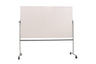 Lintex whiteboard på stativ set bagfra.