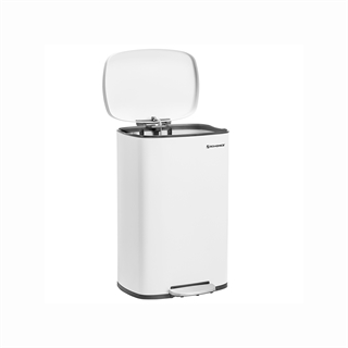 Songmics - Køkken pedalspand med indvendig plastikspand 42,4x32,0x65 (hvid)