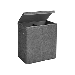 Songmics - Vasketøjskurv 60x36x66 (mørkegrå)