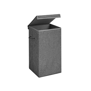 Songmics - Vasketøjskurv 36x36x66 (mørkegrå)