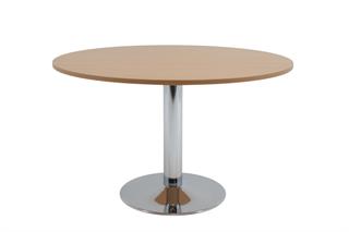 Elegant cafebord i høj kvalitet fra Direkt laminat i bøg/krom.
