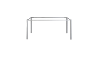 Sølvgrå bordsten med runde ben