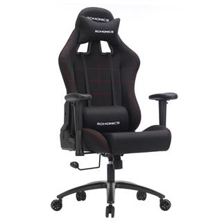 Flot gamerstol i sort/rød fra Songmics.