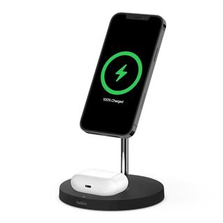 Ganske fortrinlig trådløs lader i sort fra Belkin