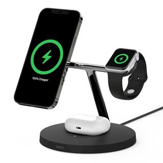 Flot trådløs lader i sort fra vores kvalitetsleverandør Belkin.