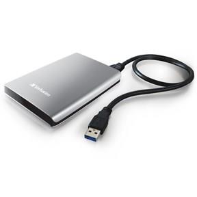 Verbatim - Store'n'go - 1TB 2,5" Harddisk m. USB 3.0 port (sølvgrå)