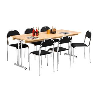Produktet vist i bøg/sort/krom.
