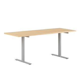 Elegant skrivebord i høj kvalitet fra Elj i bøg/sølvgrå.