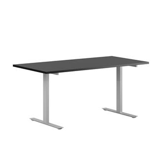 Ganske fortrinlig skrivebord i sort/sølvgrå fra Elj