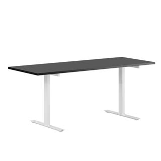 Storartet skrivebord i sort/hvid.