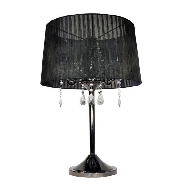 Crystal bordlampe i krom og sort fra Design by Grönlund