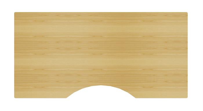 Fumac - Bordplade m. centerbue 200x100 (Finer/flere farver)