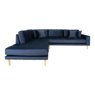 Velegnet sofa fra House nordic i blåt velour.