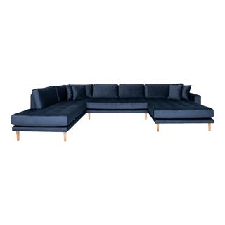 En særdeles flot og velegnet sofa fra House nordic i mørkeblå.