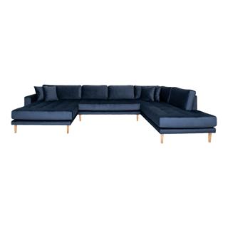 En særdeles flot og velegnet sofa fra House nordic i mørkeblå.