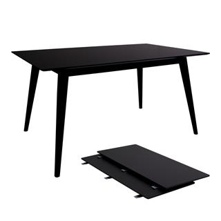 Spisebord i sort med sorte ben fra Nordic House.