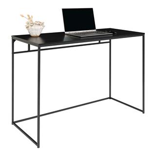 Skrivebord med sort ramme og sort bordplade fra Nordic House.