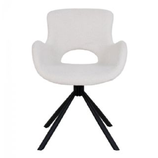 Spisebordsstol, i bouclé off-white med drejefod fra House Nordic