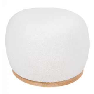 Puf, bouclé, hvid, 54,5x88,5x36 cm, HN1235 fra House Nordic