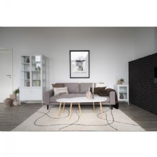Vitrineskab, hvid metal, 4 låger 80x35x180 cm fra House Nordic