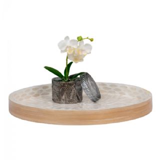 <p>Bakke, bambus/capiz, beige, 40x40x3,5 cm</p> fra House Nordic