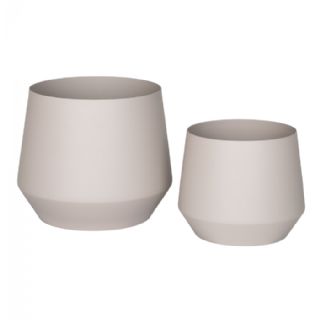 Urtepotte, stål, sand, sæt af 2 fra House Nordic