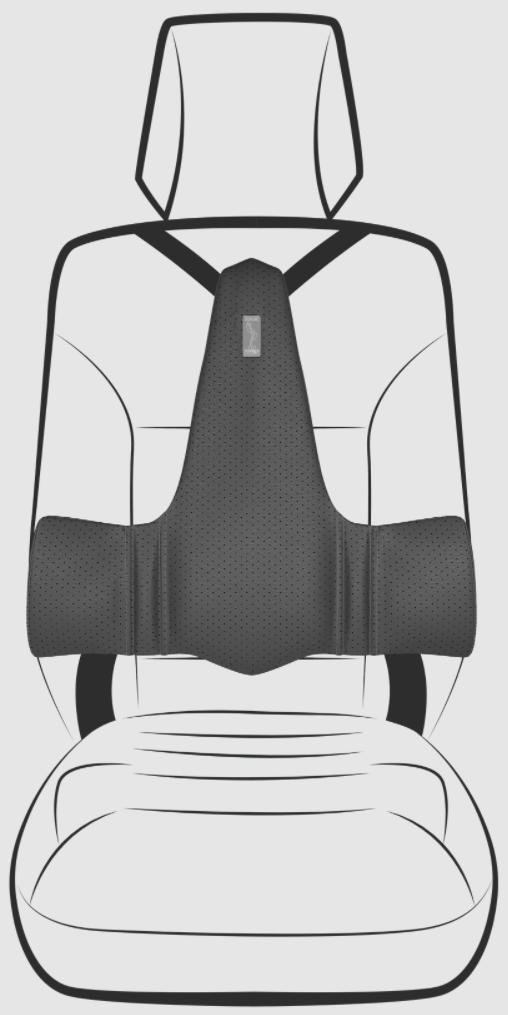 Kulik System - Driver\'s Help - Lændestøtte til bilsæder (grå) "BEGRÆNSET MÆNGDE"