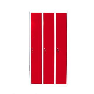 Garderobeskab med tre døre i rød fra Altikon