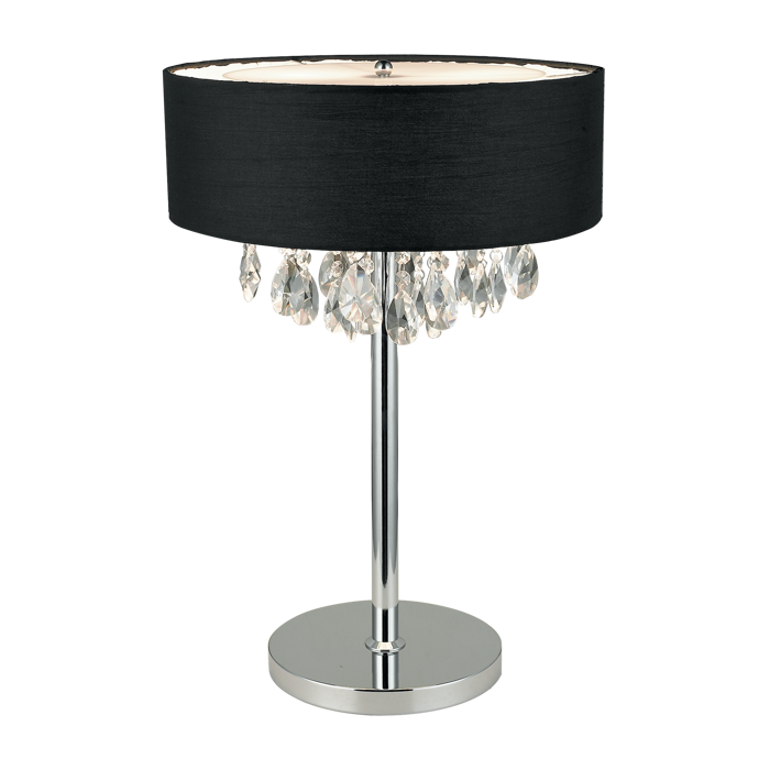 Brilliant bordlampe i sort og krom fra Design by Grönlund.